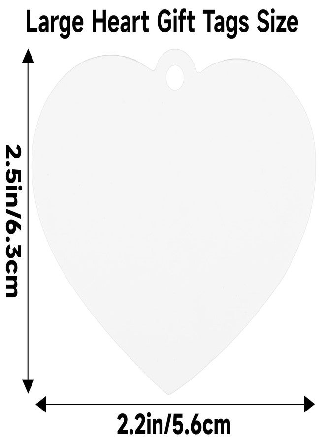 g2 بلس مجموعة G2PLUS من 100 قطعة من بطاقات الهدايا البيضاء على شكل قلب، بطاقات هدايا على شكل قلب، مقاس 2.5 × 2.2 بوصة، بطاقات ورقية فارغة للتعليق مع خيط، مناسبة لعيد الحب، وحفلات الزفاف، وتوزيعات حفلات الكريسماس. - Image 2